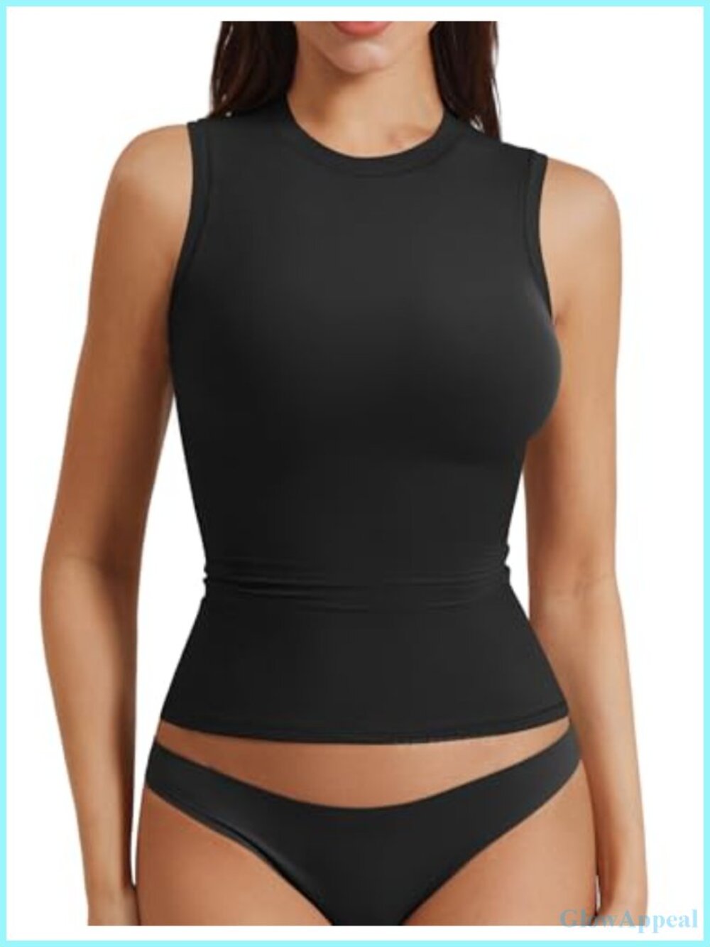 YEOREO Ease Workout Crop Top Mock Neck Ruched Nylon Spandex